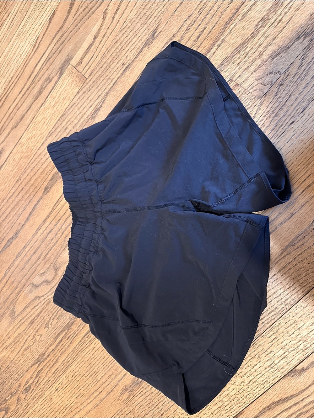 lululemon athletica Black Elastic-Waist Athletic  track that Shorts - Picture 2 of 4